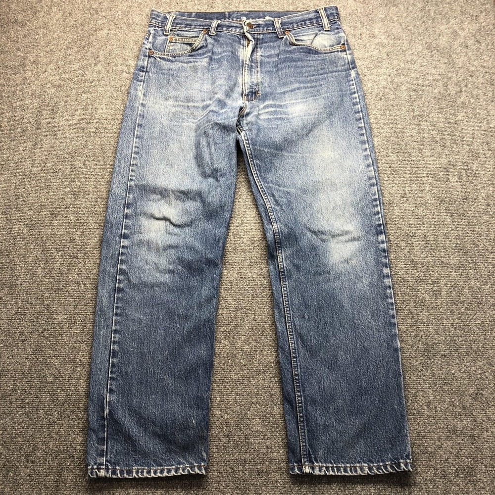 Vintage Levis 505 Jeans Mens 36x30 Blue Medium Wash Straight Leg Denim Pants